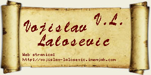 Vojislav Lalošević vizit kartica